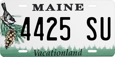 ME license plate 4425SU