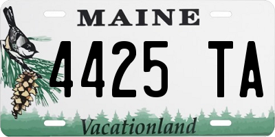 ME license plate 4425TA