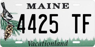 ME license plate 4425TF