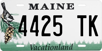 ME license plate 4425TK