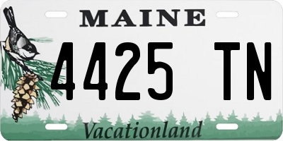 ME license plate 4425TN