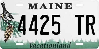 ME license plate 4425TR