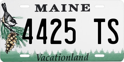 ME license plate 4425TS