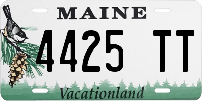 ME license plate 4425TT
