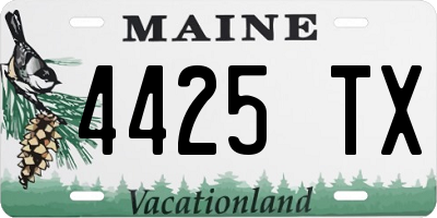 ME license plate 4425TX