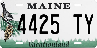 ME license plate 4425TY