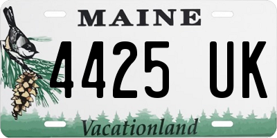 ME license plate 4425UK