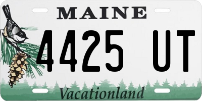 ME license plate 4425UT