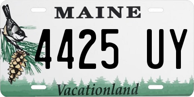 ME license plate 4425UY