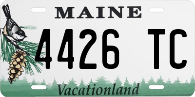 ME license plate 4426TC