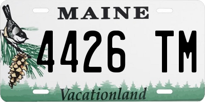 ME license plate 4426TM