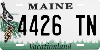 ME license plate 4426TN