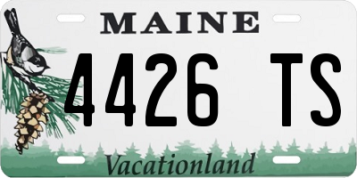 ME license plate 4426TS