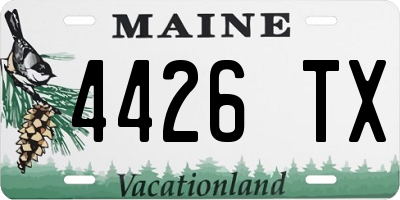 ME license plate 4426TX