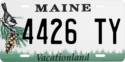 ME license plate 4426TY