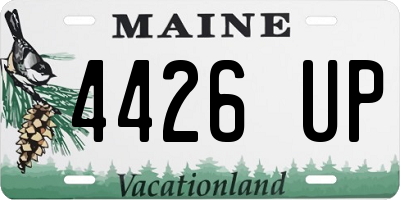 ME license plate 4426UP
