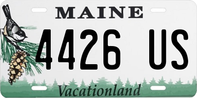 ME license plate 4426US