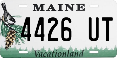 ME license plate 4426UT