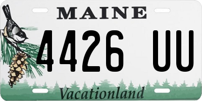 ME license plate 4426UU