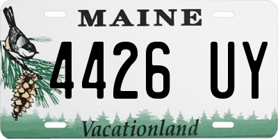 ME license plate 4426UY