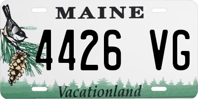 ME license plate 4426VG