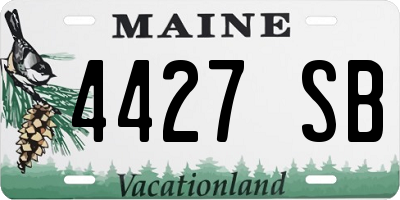ME license plate 4427SB