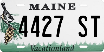 ME license plate 4427ST