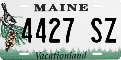 ME license plate 4427SZ