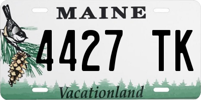 ME license plate 4427TK
