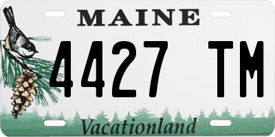 ME license plate 4427TM