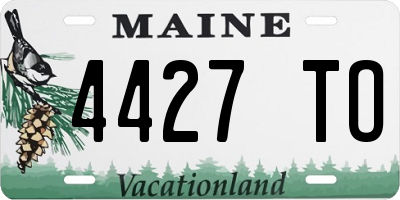 ME license plate 4427TO