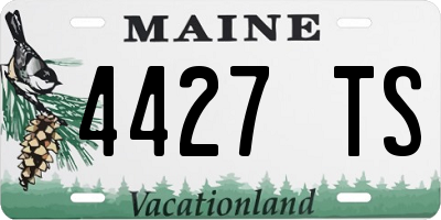 ME license plate 4427TS