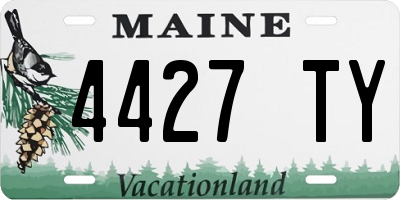ME license plate 4427TY