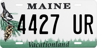 ME license plate 4427UR