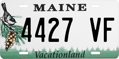 ME license plate 4427VF