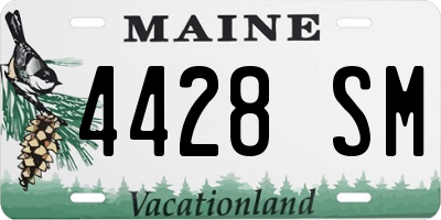 ME license plate 4428SM