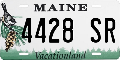ME license plate 4428SR