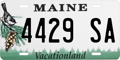 ME license plate 4429SA