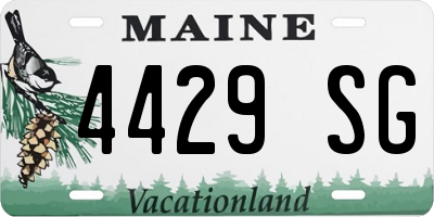 ME license plate 4429SG