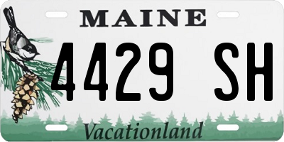 ME license plate 4429SH