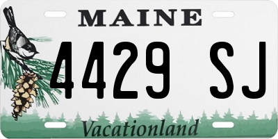 ME license plate 4429SJ