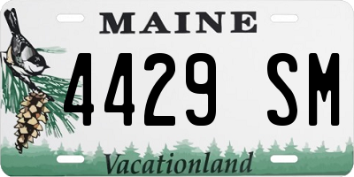 ME license plate 4429SM