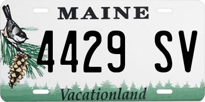ME license plate 4429SV