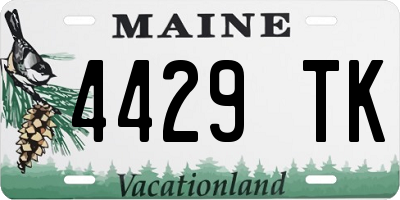 ME license plate 4429TK