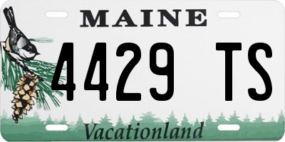 ME license plate 4429TS