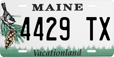 ME license plate 4429TX