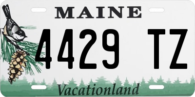 ME license plate 4429TZ