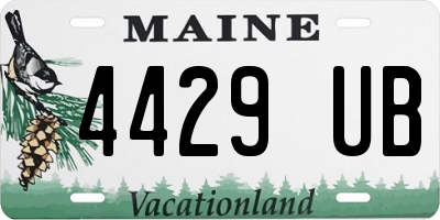 ME license plate 4429UB