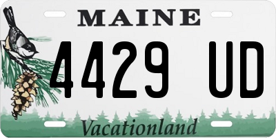 ME license plate 4429UD
