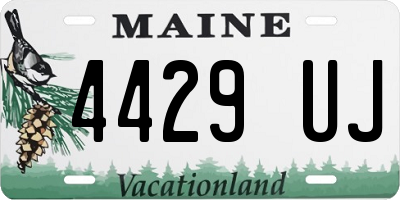 ME license plate 4429UJ